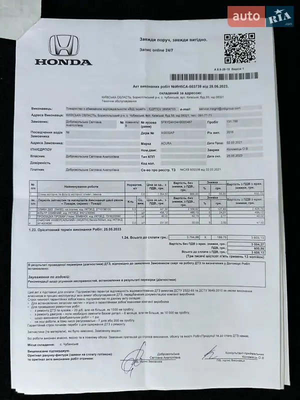 Внедорожник / Кроссовер Acura MDX 2016 в Киеве документ 8 фото Внедорожник / Кроссовер Acura MDX 2016 в Киеве документ