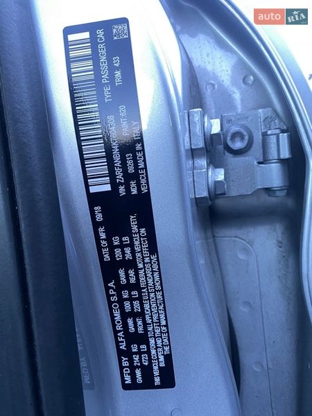 Седан Alfa Romeo Giulia 2018 в Киеве