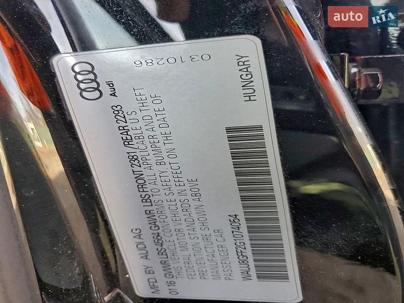 Седан Audi A3 2016 в Городку фото 12 Седан Audi A3 2016 в Городку