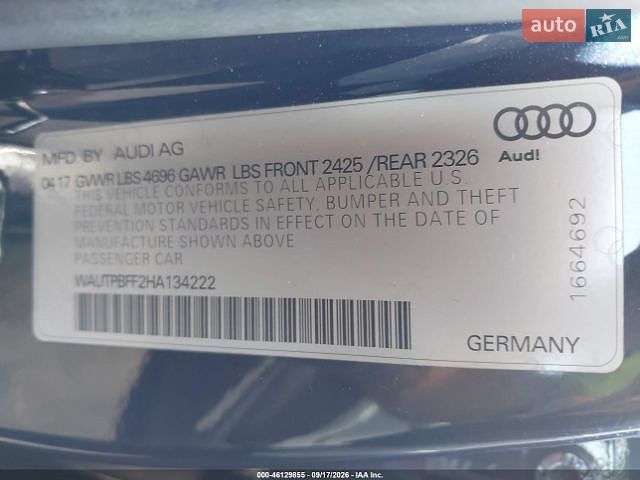 Хетчбек Audi A3 2017 в Львові