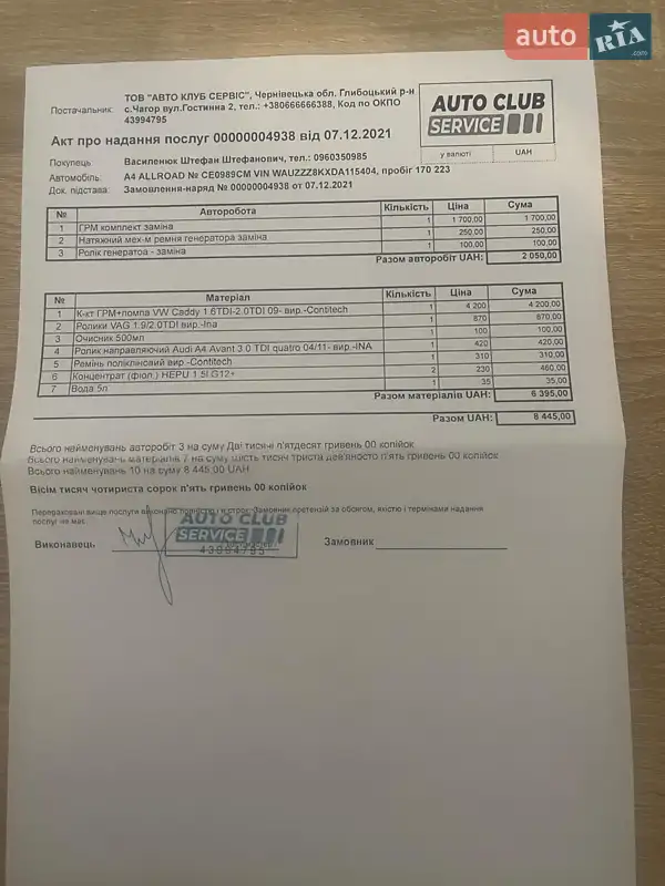 Універсал Audi A4 Allroad 2013 в Бережанах документ