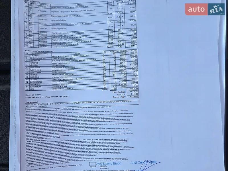 Универсал Audi A4 Allroad 2017 в Киеве документ