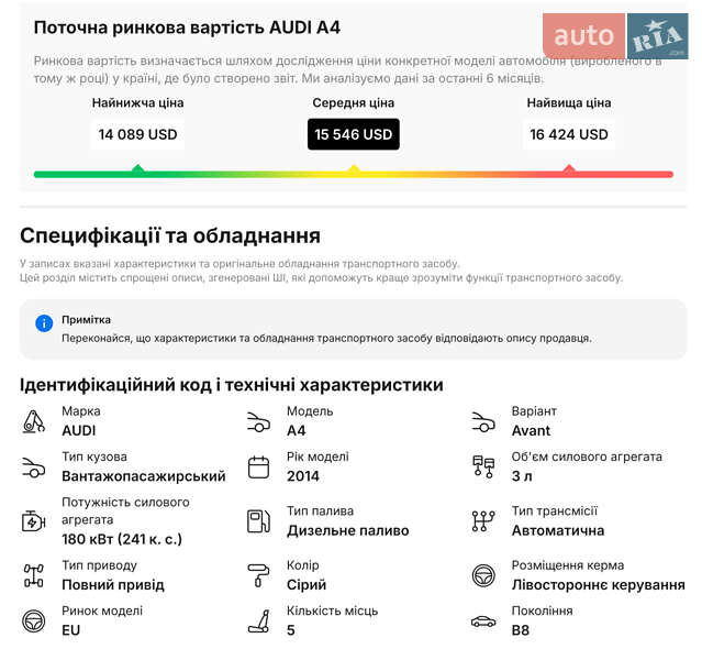 Универсал Audi A4 2013 в Немирове фото 23 Универсал Audi A4 2013 в Немирове