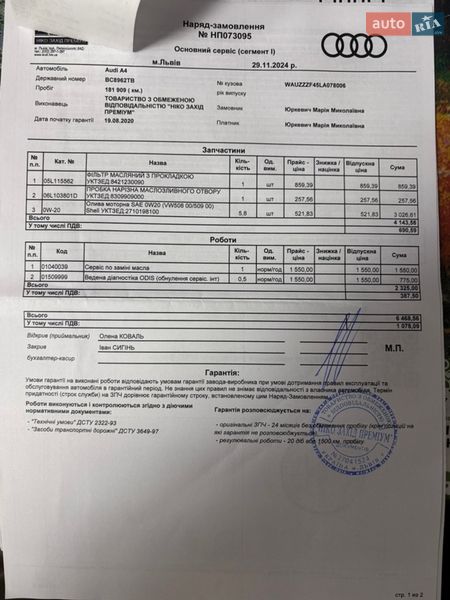 Универсал Audi A4 2020 в Старом Самборе