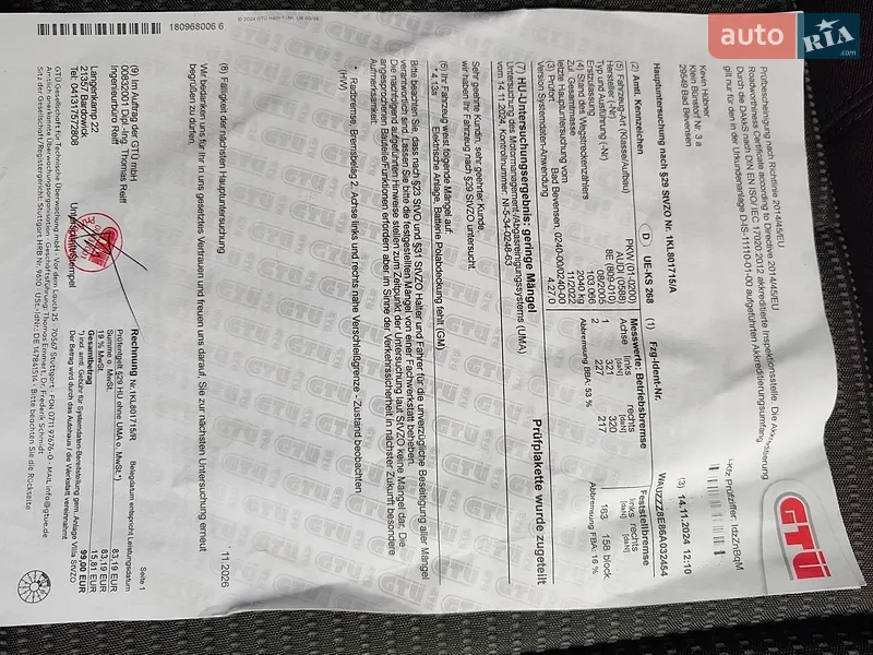 Универсал Audi A4 2006 в Сарнах документ