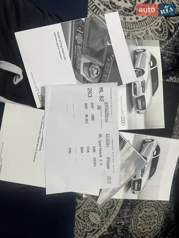 Лифтбек Audi A5 Sportback 2014 в Киеве документ 2 фото Лифтбек Audi A5 Sportback 2014 в Киеве документ