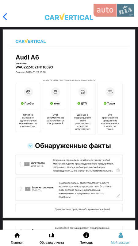 Универсал Audi A6 2001 в Ужгороде