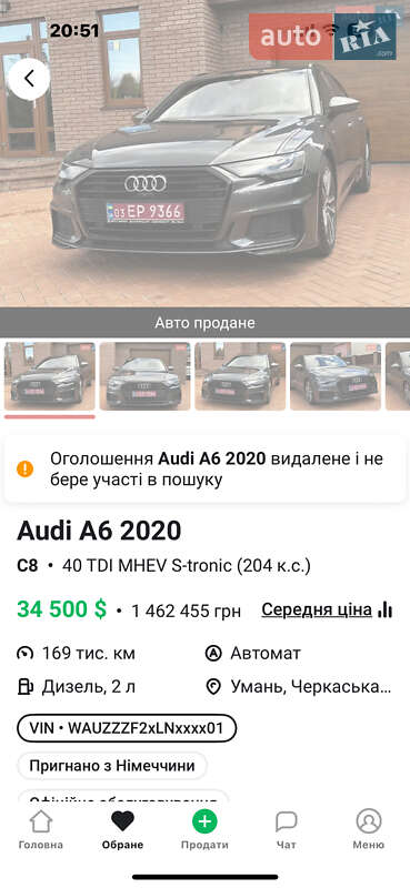 Універсал Audi A6 2019 в Самборі
