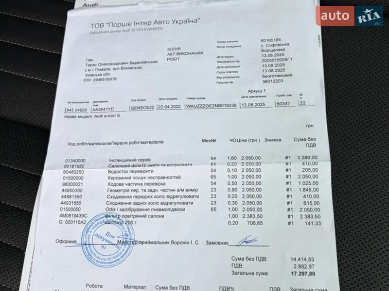 Внедорожник / Кроссовер Audi e-tron S 2021 в Харькове документ