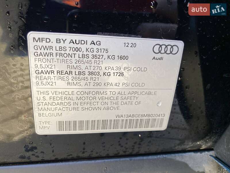 Внедорожник / Кроссовер Audi e-tron Sportback 2020 в Львове