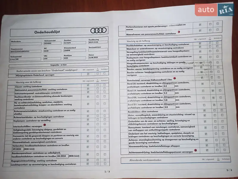 Внедорожник / Кроссовер Audi e-tron 2019 в Днепре документ