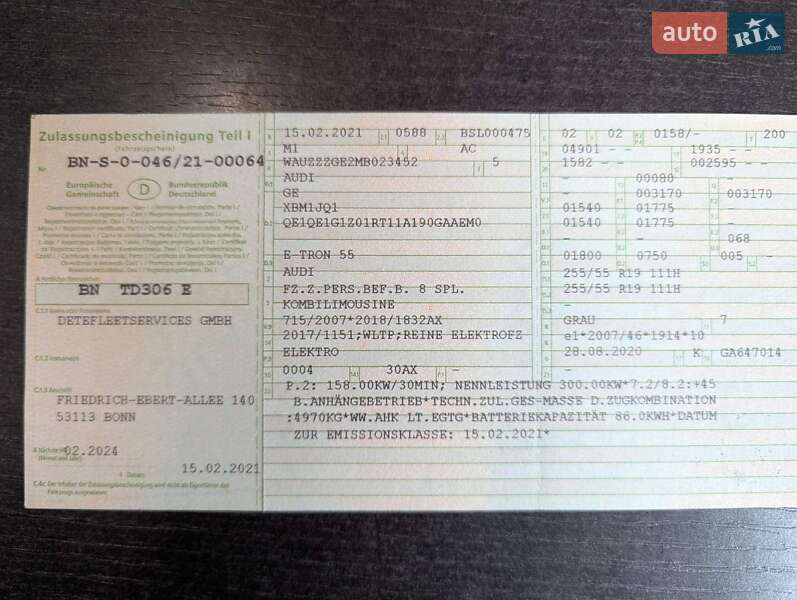 Внедорожник / Кроссовер Audi e-tron 2021 в Львове