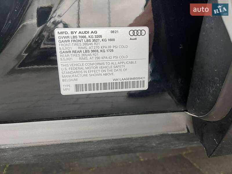 Позашляховик / Кросовер Audi e-tron 2021 в Львові