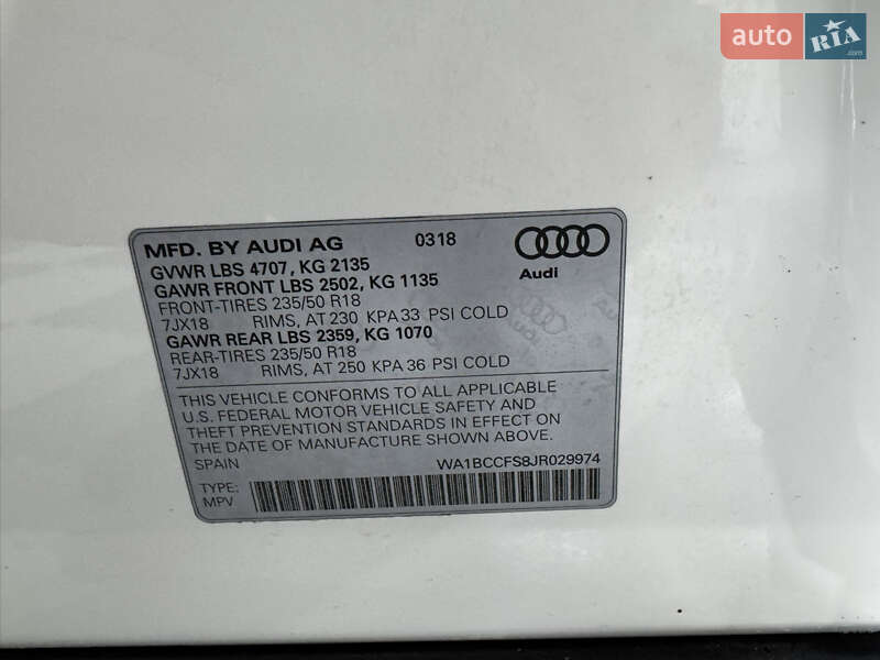 Внедорожник / Кроссовер Audi Q3 2018 в Трускавце