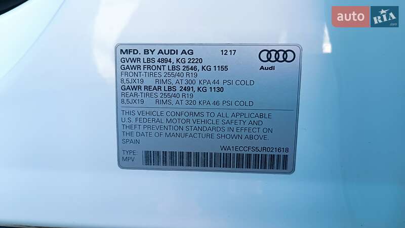Внедорожник / Кроссовер Audi Q3 2017 в Одессе