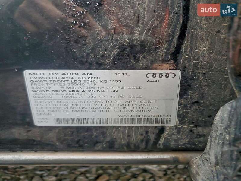 Внедорожник / Кроссовер Audi Q3 2017 в Днепре