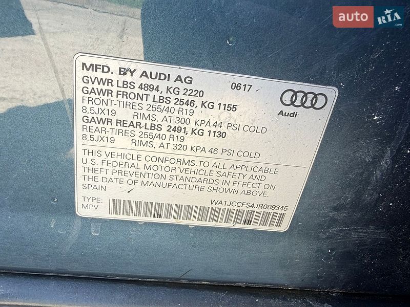 Внедорожник / Кроссовер Audi Q3 2018 в Стрые