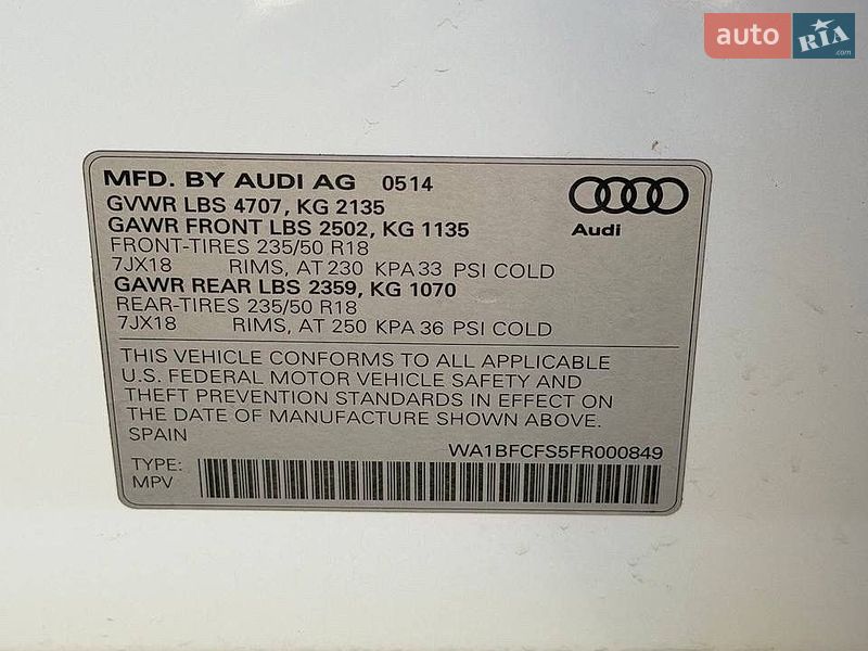 Позашляховик / Кросовер Audi Q3 2014 в Стрию