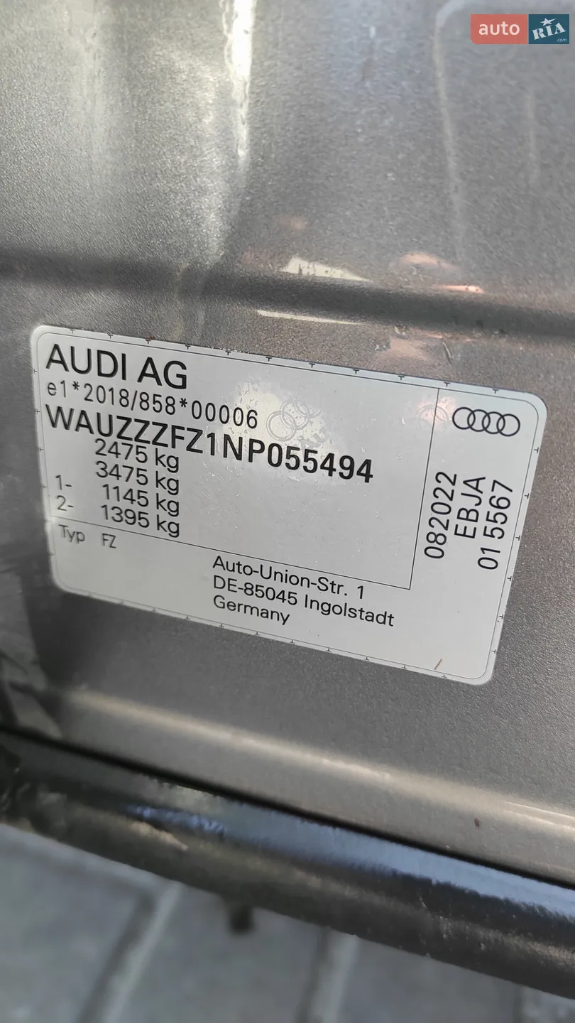 Audi Q4 e-tron 2022 VIN WAUZZZFZ1NP055494 фото оголошення 9 з 22