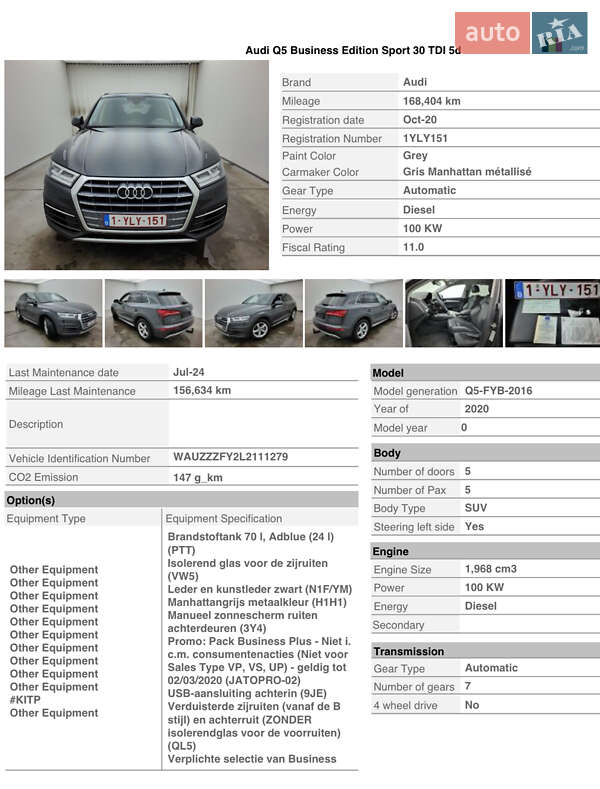 Внедорожник / Кроссовер Audi Q5 2020 в Львове
