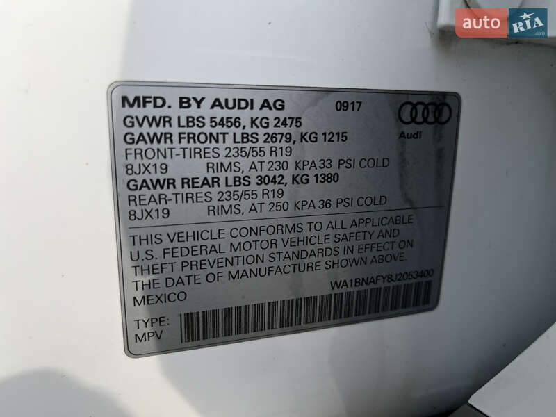 Внедорожник / Кроссовер Audi Q5 2017 в Львове фото 33 Внедорожник / Кроссовер Audi Q5 2017 в Львове