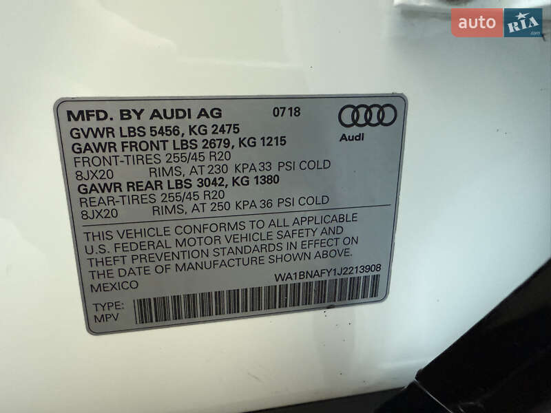 Позашляховик / Кросовер Audi Q5 2018 в Києві