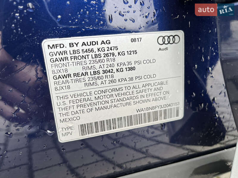Внедорожник / Кроссовер Audi Q5 2017 в Львове