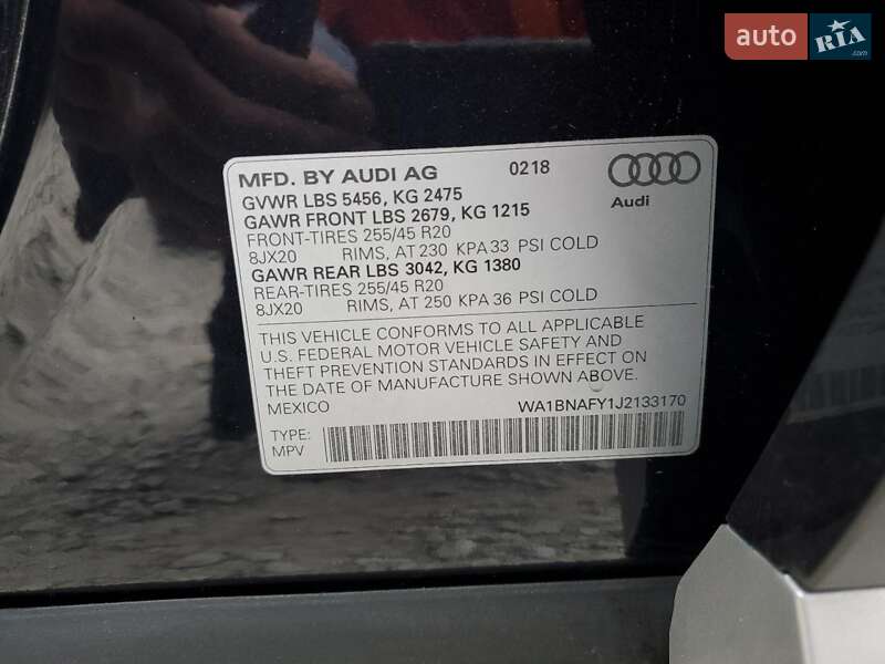 Внедорожник / Кроссовер Audi Q5 2018 в Львове