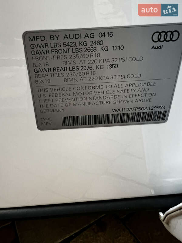 Позашляховик / Кросовер Audi Q5 2016 в Самборі фото 51 Позашляховик / Кросовер Audi Q5 2016 в Самборі