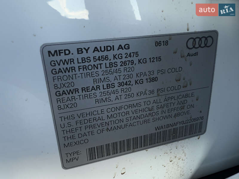 Внедорожник / Кроссовер Audi Q5 2018 в Луцке фото 31 Внедорожник / Кроссовер Audi Q5 2018 в Луцке