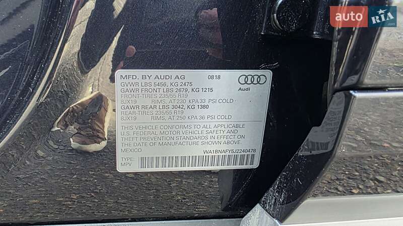 Внедорожник / Кроссовер Audi Q5 2018 в Одессе