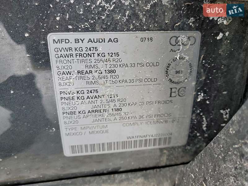 Внедорожник / Кроссовер Audi Q5 2018 в Ровно