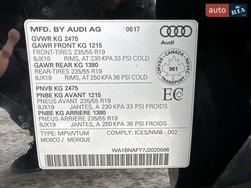 Внедорожник / Кроссовер Audi Q5 2018 в Радивилове