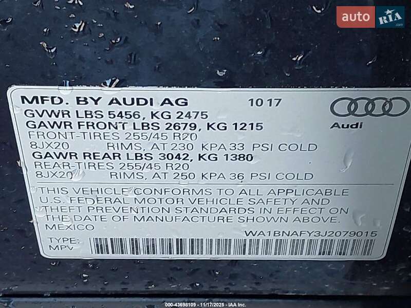 Позашляховик / Кросовер Audi Q5 2018 в Львові