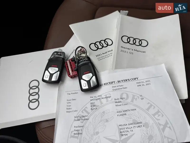 Внедорожник / Кроссовер Audi Q5 2020 в Киеве документ