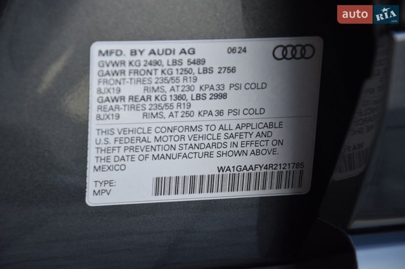 Внедорожник / Кроссовер Audi Q5 2024 в Львове фото 86 Внедорожник / Кроссовер Audi Q5 2024 в Львове
