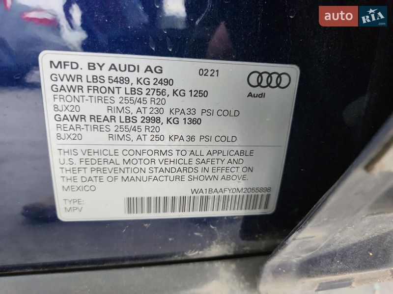 Внедорожник / Кроссовер Audi Q5 2021 в Львове
