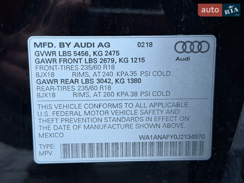 Позашляховик / Кросовер Audi Q5 2018 в Тернополі фото 70 Позашляховик / Кросовер Audi Q5 2018 в Тернополі