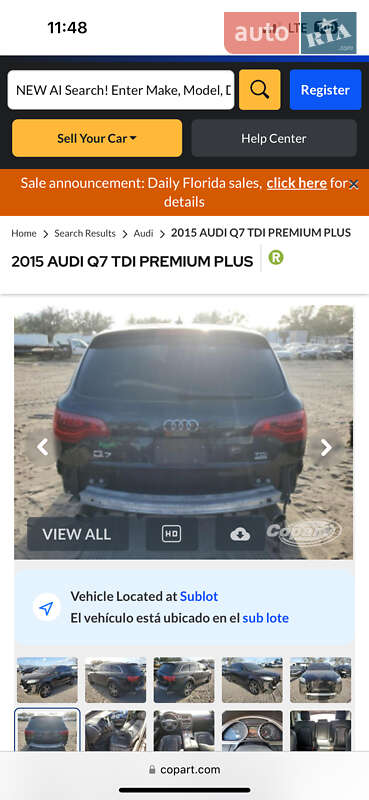 Позашляховик / Кросовер Audi Q7 2014 в Луцьку