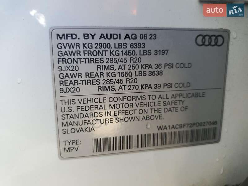 Внедорожник / Кроссовер Audi Q7 2023 в Львове фото 14 Внедорожник / Кроссовер Audi Q7 2023 в Львове