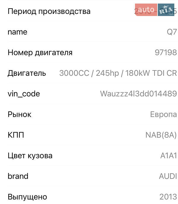 Внедорожник / Кроссовер Audi Q7 2012 в Луцке фото 15 Внедорожник / Кроссовер Audi Q7 2012 в Луцке
