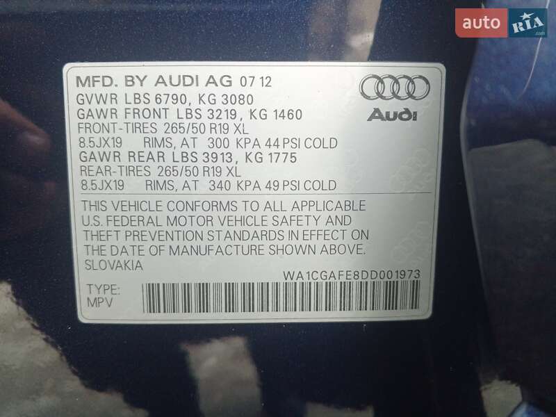 Позашляховик / Кросовер Audi Q7 2012 в Києві фото 2 Позашляховик / Кросовер Audi Q7 2012 в Києві