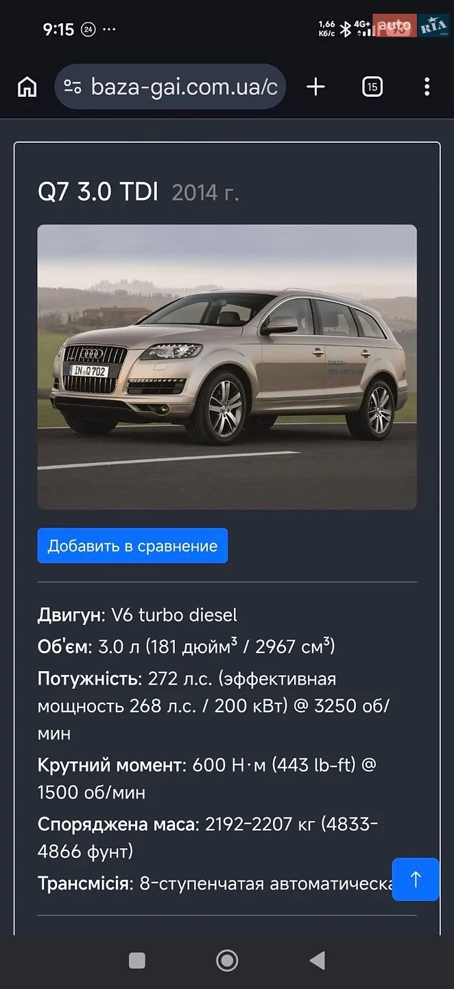 2015 Audi Q7 - мініатюра 33