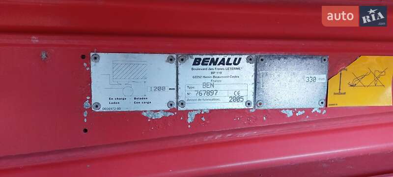 Зерновоз - напівпричіп Benalu Benalu 2005 в Тернополі
