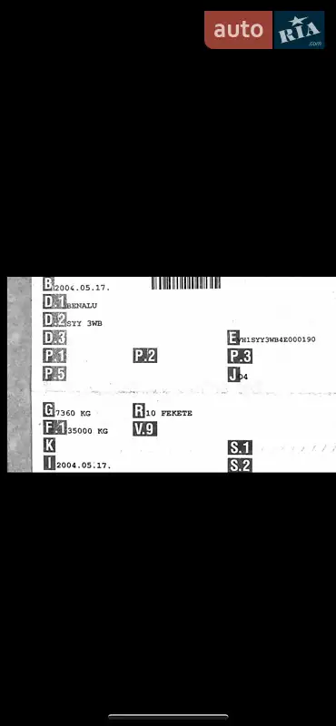 Самоскид причіп Benalu Benalu 2004 в Хусті документ