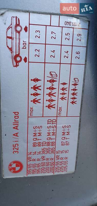 Седан BMW 3 Series 1987 в Житомире