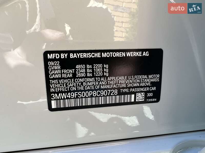 Седан BMW 3 Series 2022 в Києві