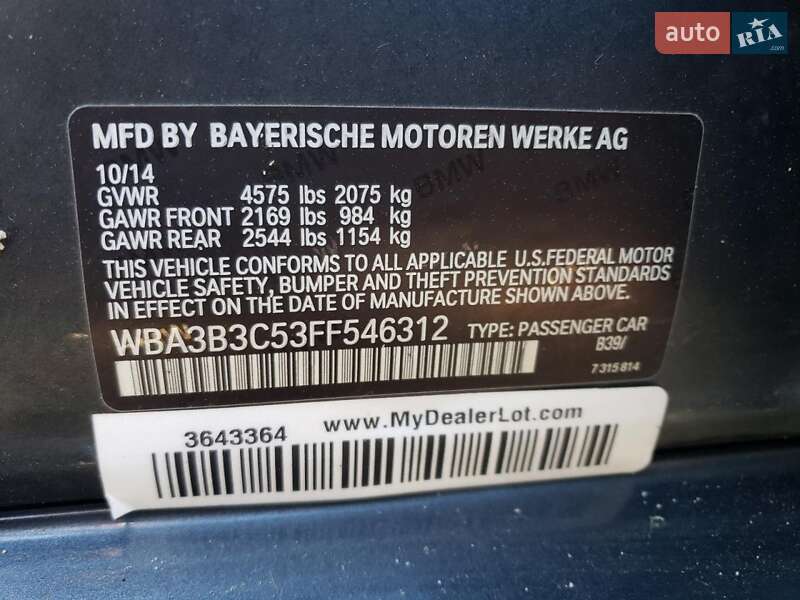 Седан BMW 3 Series 2015 в Вінниці