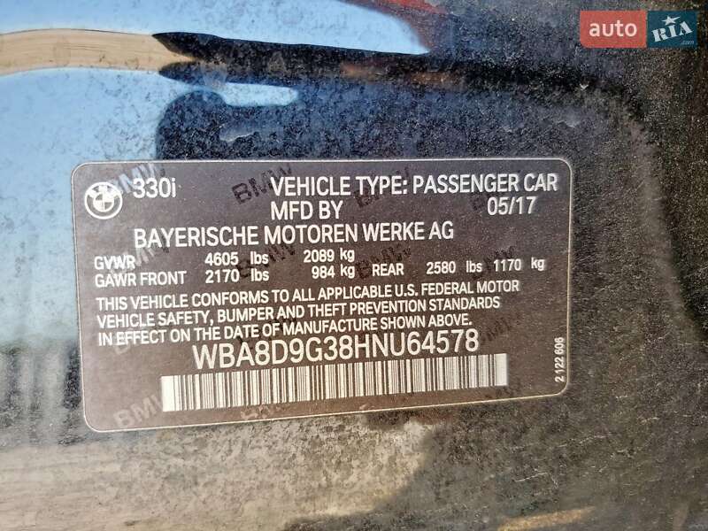 Седан BMW 3 Series 2017 в Киеве фото 13 Седан BMW 3 Series 2017 в Киеве