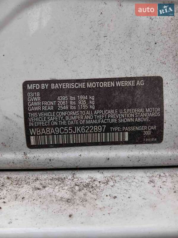 Седан BMW 3 Series 2018 в Одессе